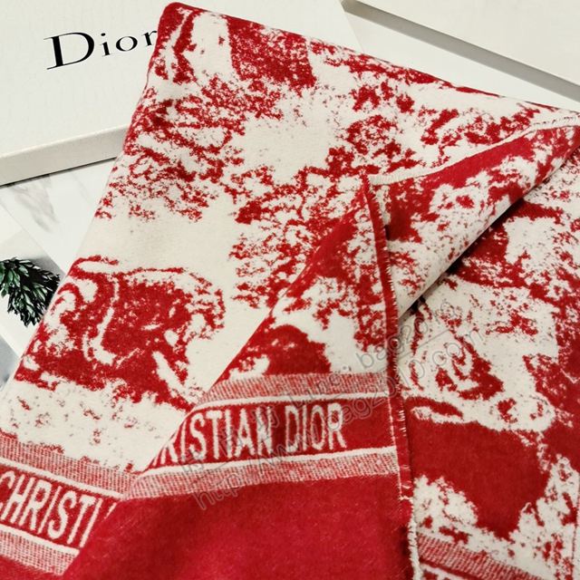 Dior圍巾 最新專櫃主打款 叢林系列羊絨圍巾 迪奧女羊絨披肩毯  llwj7061